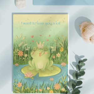 Felicitare I want to kiss you a lot