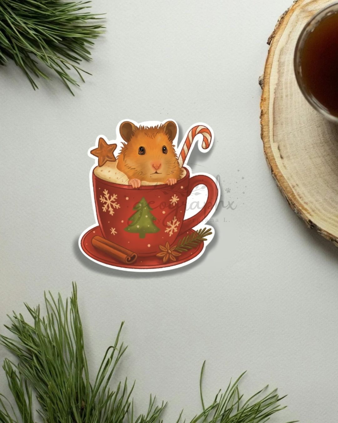 Sticker hamster festiv