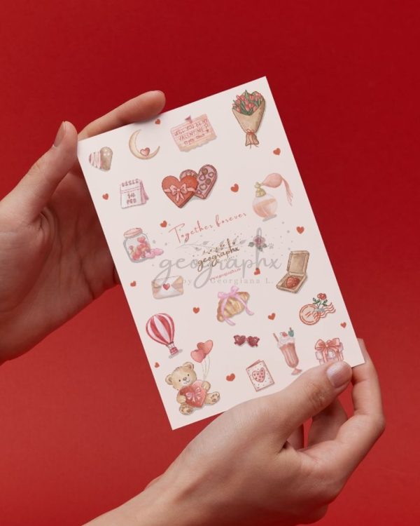 Filă stickere – Luna iubirii