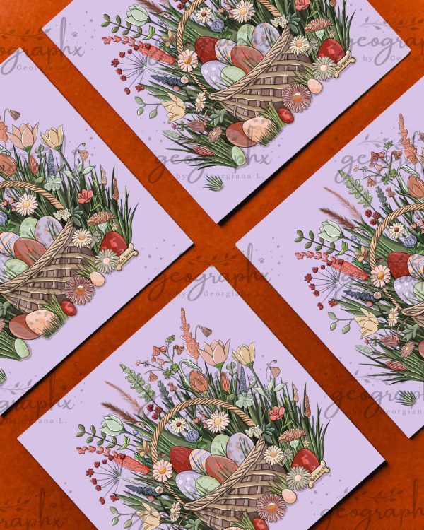 Felicitare – Coș de Paști