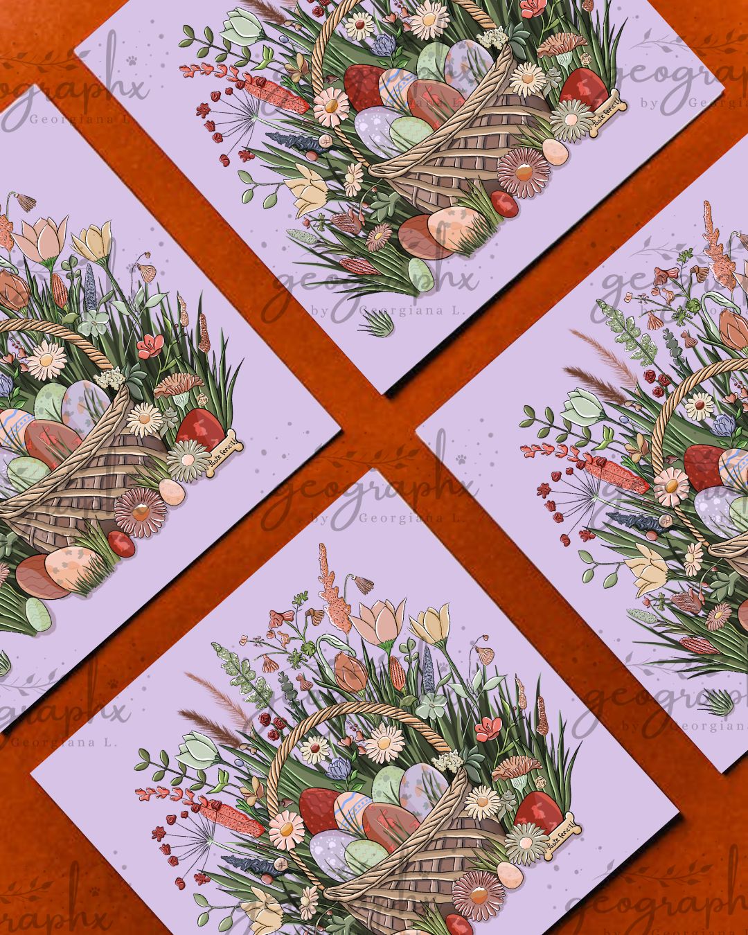 felicitare patrata pasti